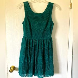 Dark teal colored Forever 21 exclusive dress